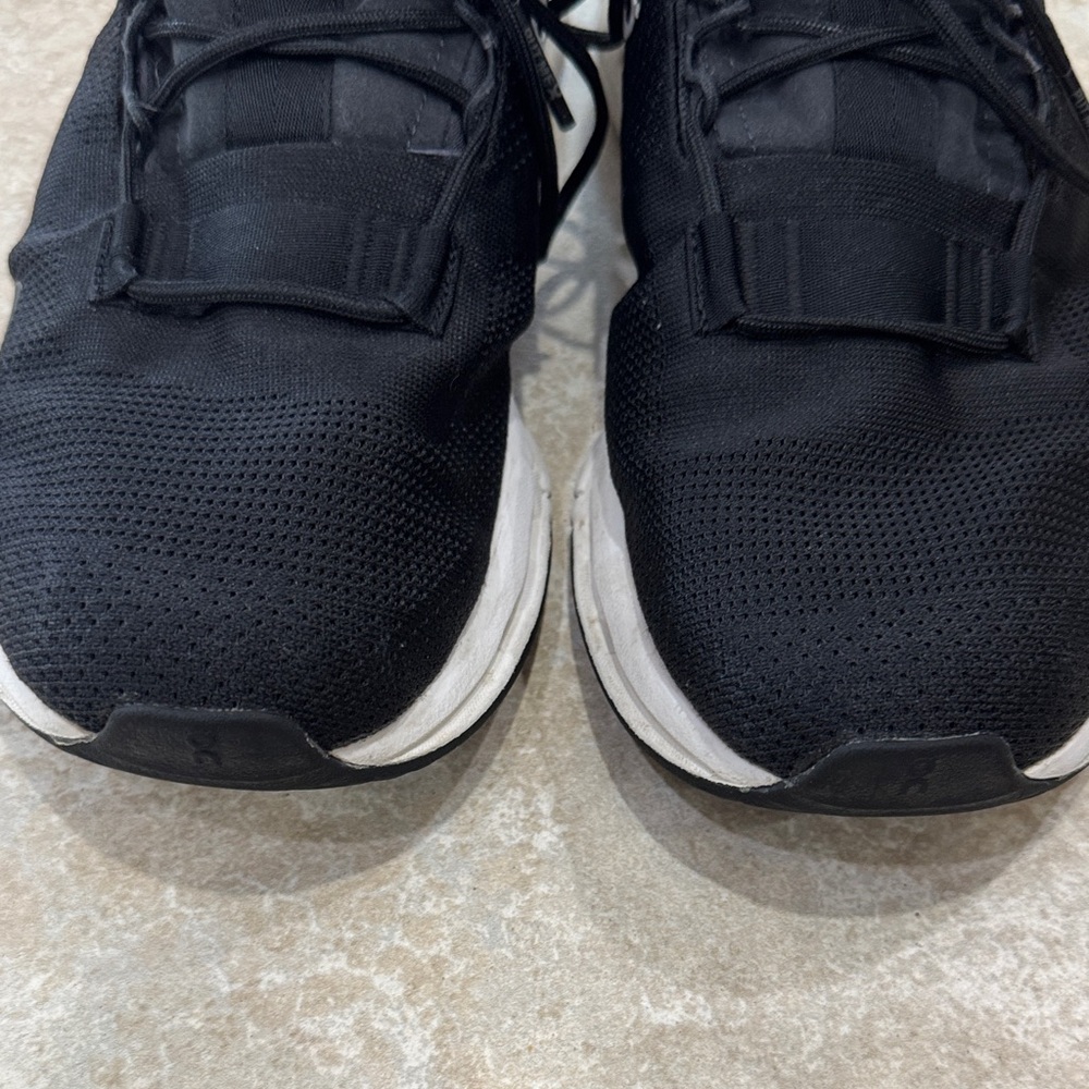 On Cloud Nova Running Men's Black and White Sneakers - Picture 3 of 8